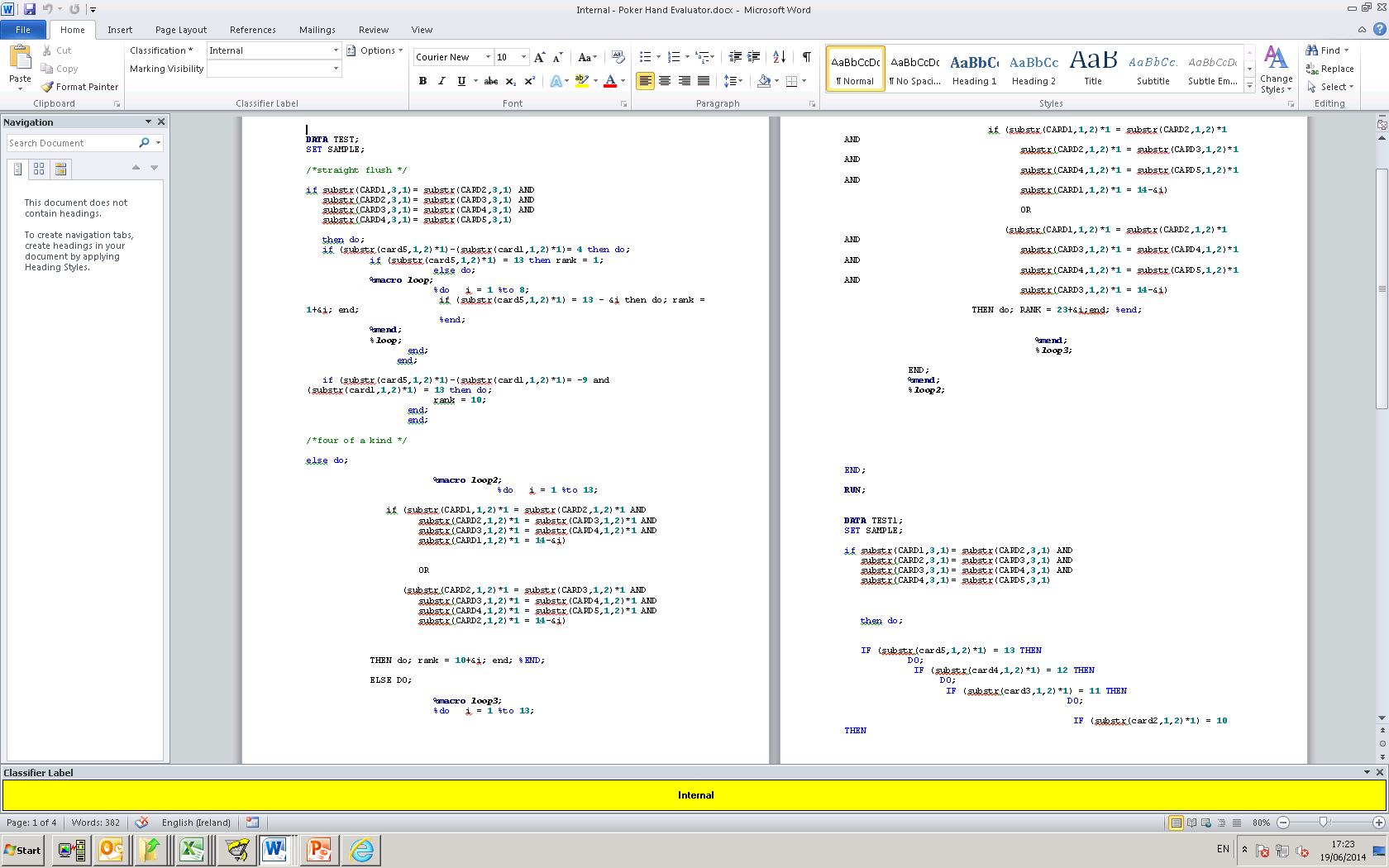 Solved: Allocating Values to Poker Hands - SAS Support Communities