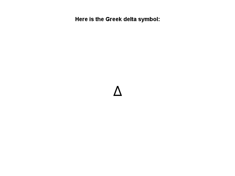 greek delta symbol