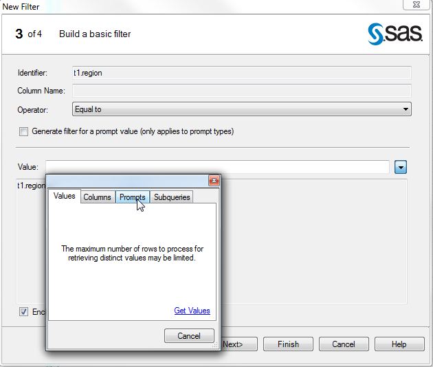 Solved: How to Add Prompt to Filter in Query setting - SAS Support ...