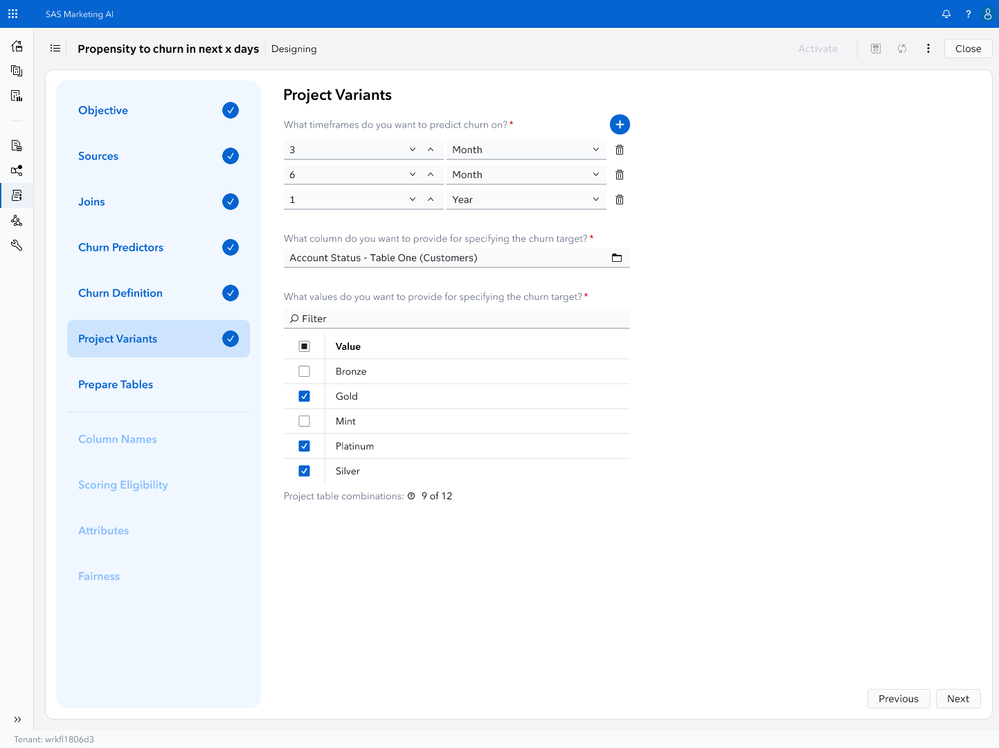 Image 16: Project Variants For Different Recipe Strategies
