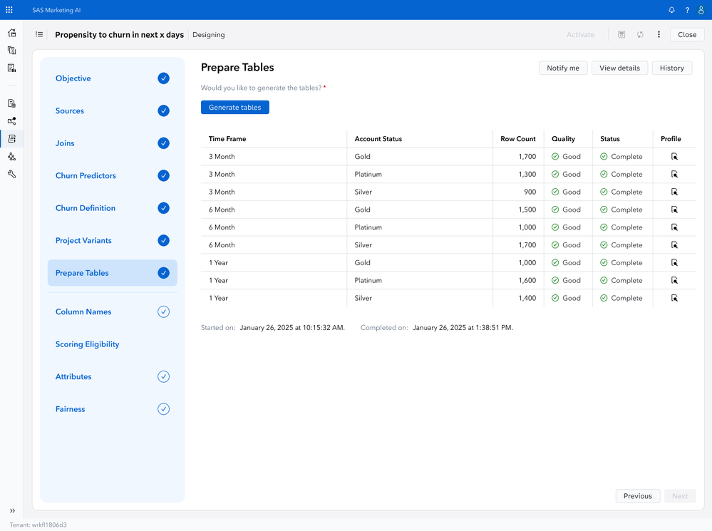 Image 19: Table Preparation Summary and Status Dashboard
