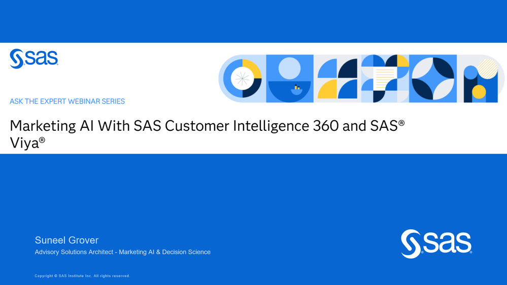 Image 1: Marketing AI With SAS Customer Intelligence 360 and SAS® Viya®