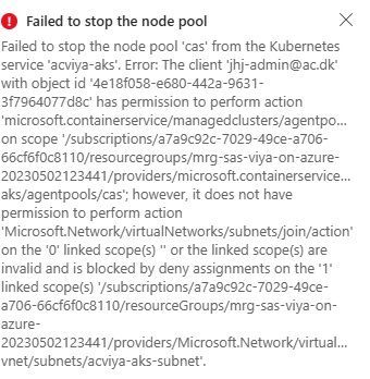 Node pool error