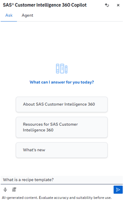 Image 5: SAS Customer Intelligence 360 co-pilot and agent