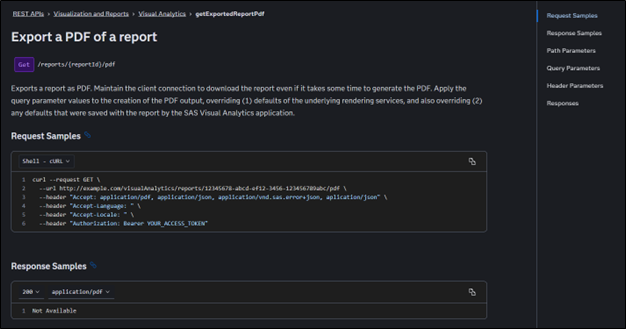 Documentation for getExportedReportPdf