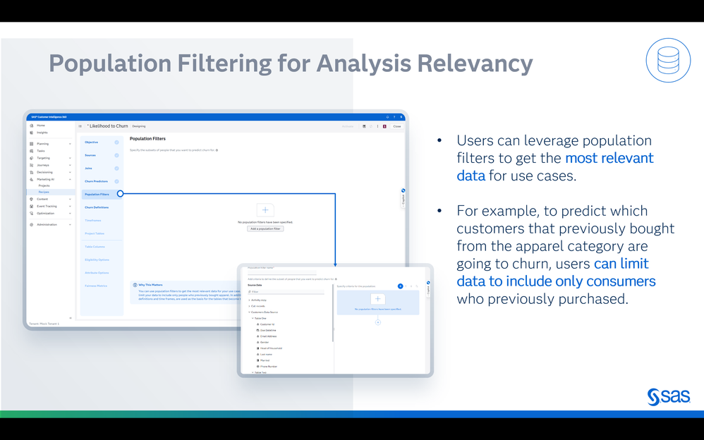 Image 15: Population filtering for analysis & customer scoring relevancy
