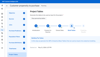 Image 18: Project table generation