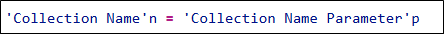 Data filter using Collection Parameter