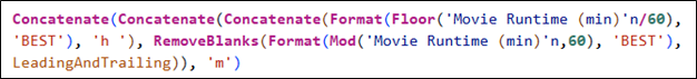 Movie Runtime calculated column
