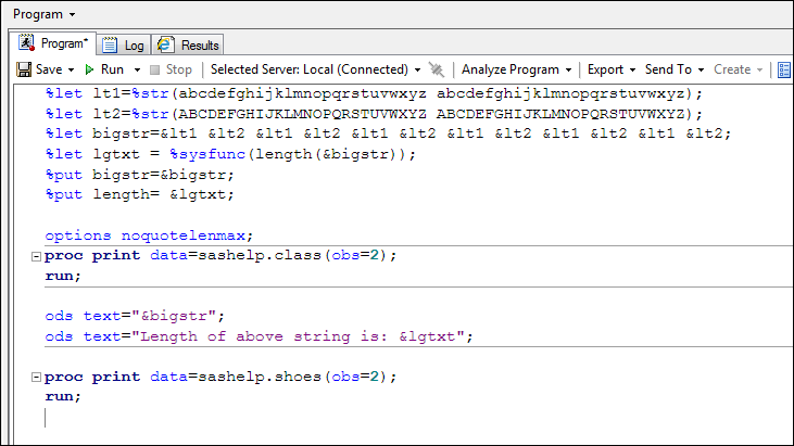 ods text length - SAS Support Communities
