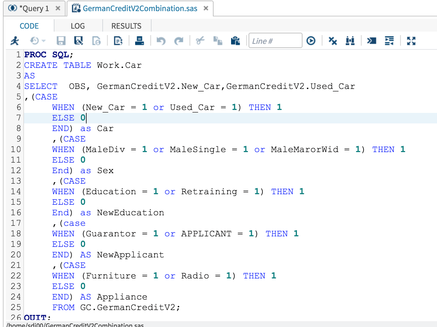 How to Add .sas file to query - SAS Support Communities