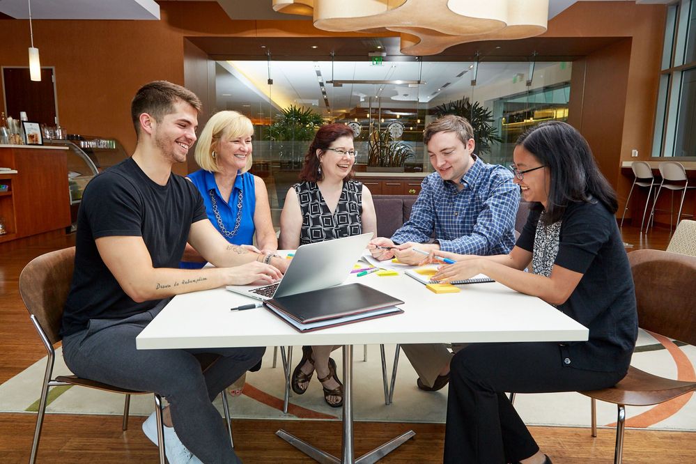 From left: Mark Malek, Cheryl Coyle, Karen Mobley, Sam Pipkin and Jeanne Marie Tan