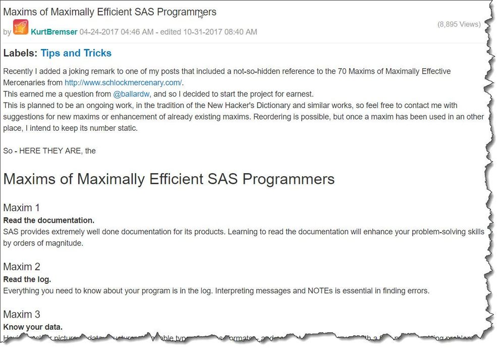Maxims of Maximally Efficient SAS Programmers by Kurt Bremser.jpg