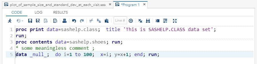 Example of messy SAS code