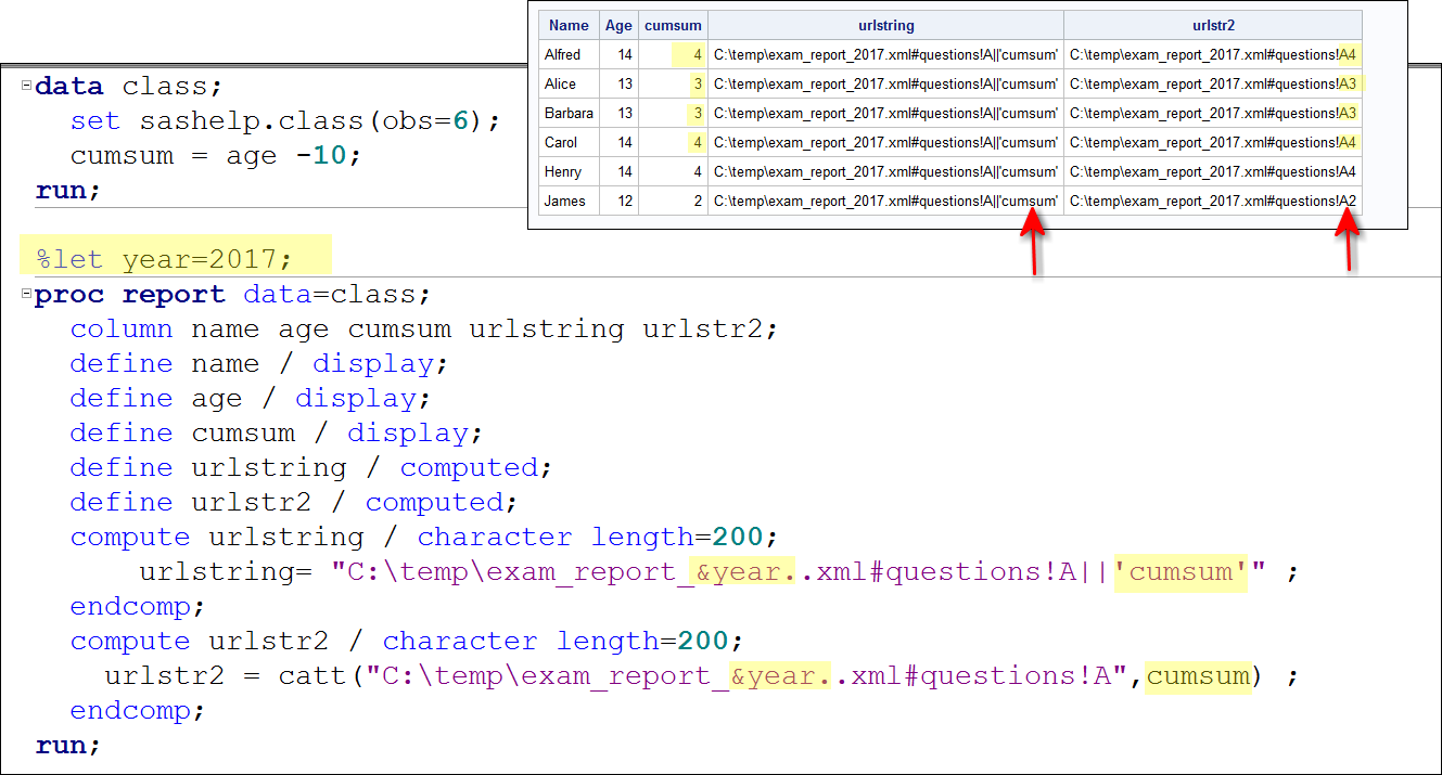 Solved Hyperlink To The Excel Specific Cells When Using O Sas Support Communities