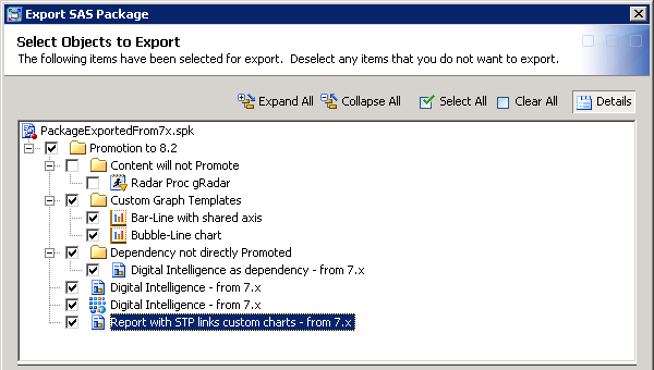 5-Exporting SPK package from SAS Management Console