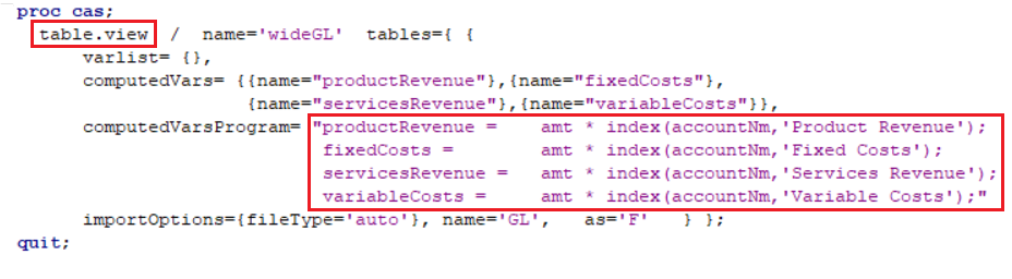 CAS Views!!! Use Cases (Viya 3.3) - SAS Support Communities