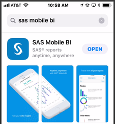 SAS Mobile BI in the App Store