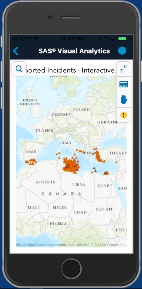 The GatherIQ App - Embedding SAS Visual Analytics content.