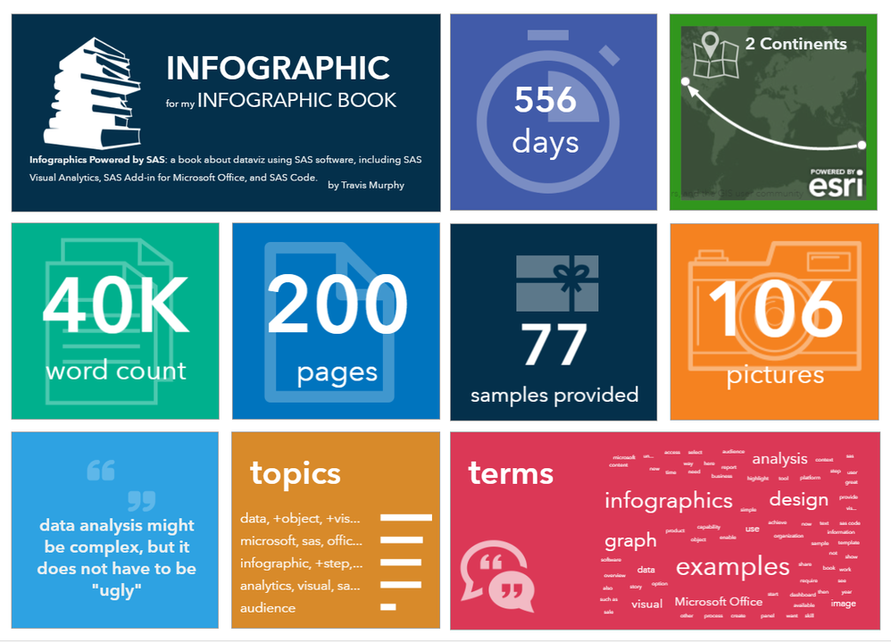 Completed Infographic in SAS Visual Analytics