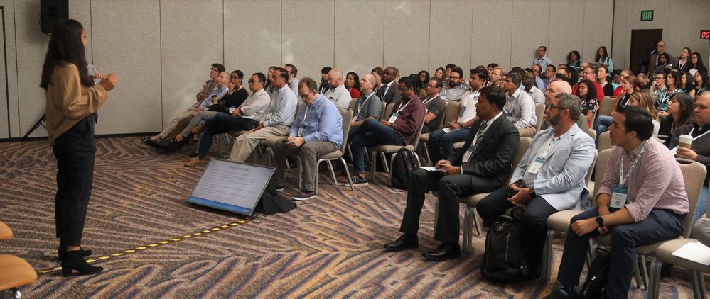 Richa Sehgal speaks to a packed session at AX.jpg