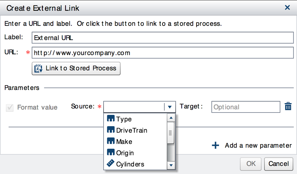 Select Data Item for Dynamic URL Portion
