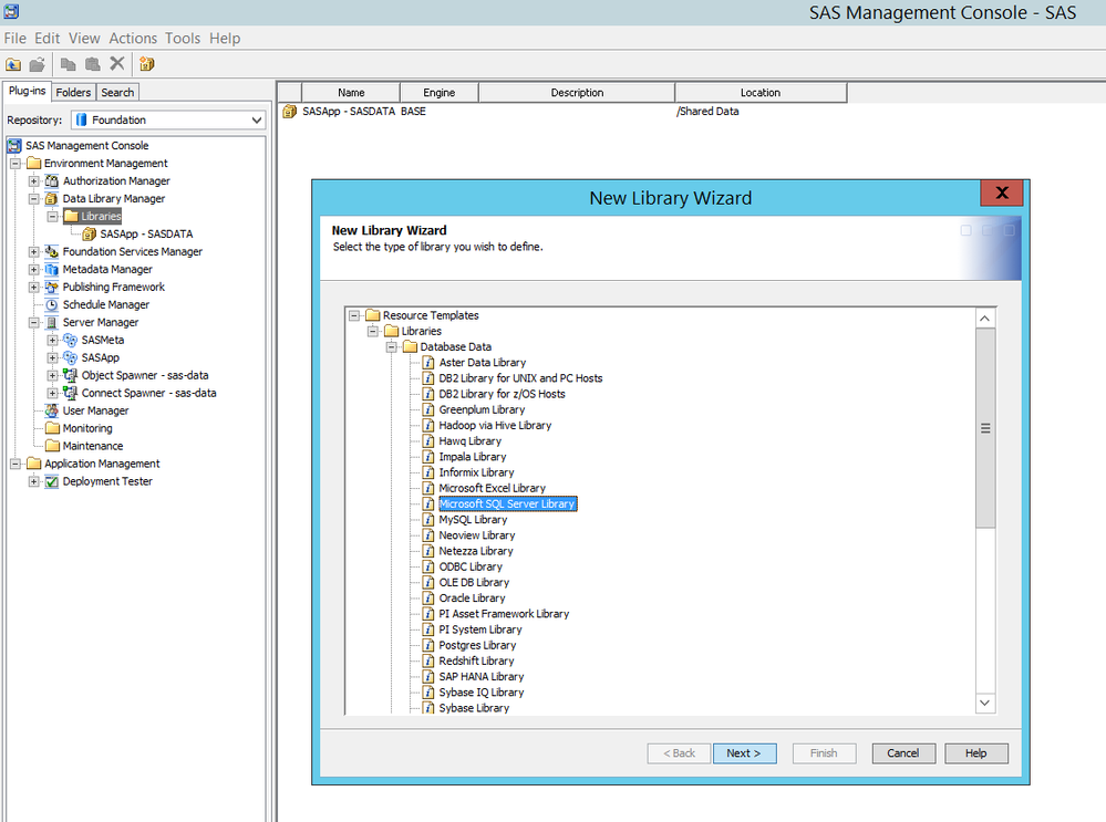 Steps to register Microsoft SQL Server Library (no ODBC library) in SA... -  SAS Support Communities