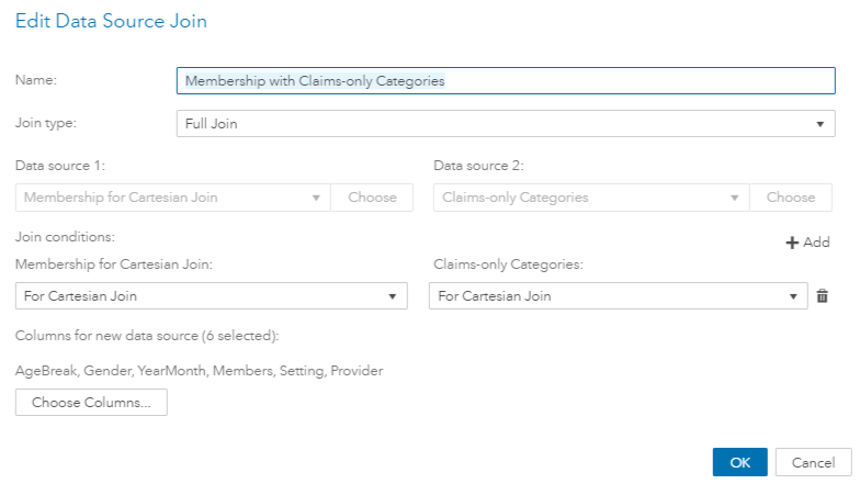 10- Membership with Claims-only categories data source join