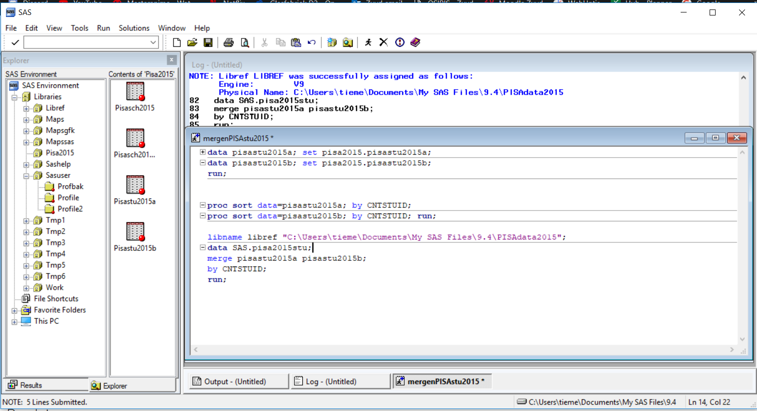 Solved: ERROR: libref is not assigned - SAS Support Communities