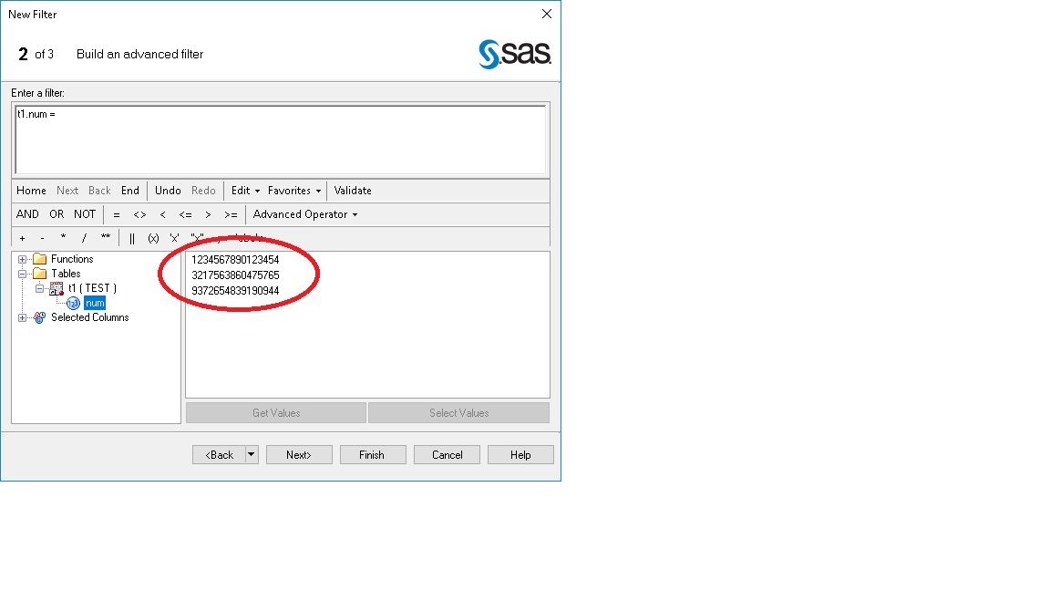 Solved: SAS Enterprise Guide Query Builder - Filter usng Scientific ...