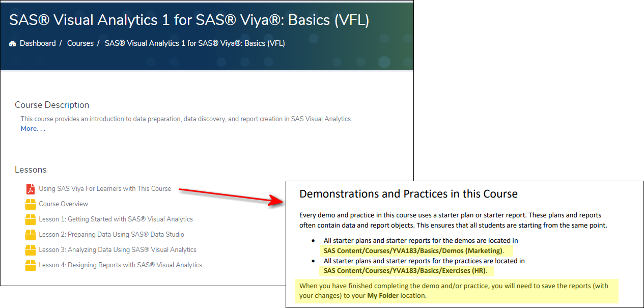 Cant Find Sas Content Courses Yva183 Basics Sas Support 8418