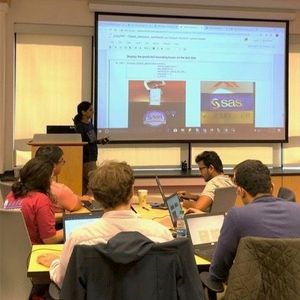 Neela Vengateshwaran leads a hands-on exercise in creating an object detection model