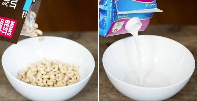 Do you pour cereal first or the milk?  Feel free to respond in Comments.