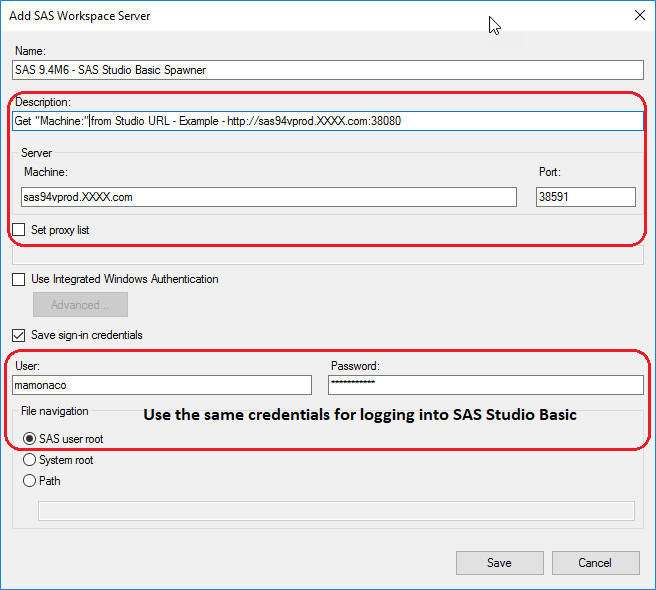 Use SAS Studio Basic Object Spawner with Enterprise Guide 8.2