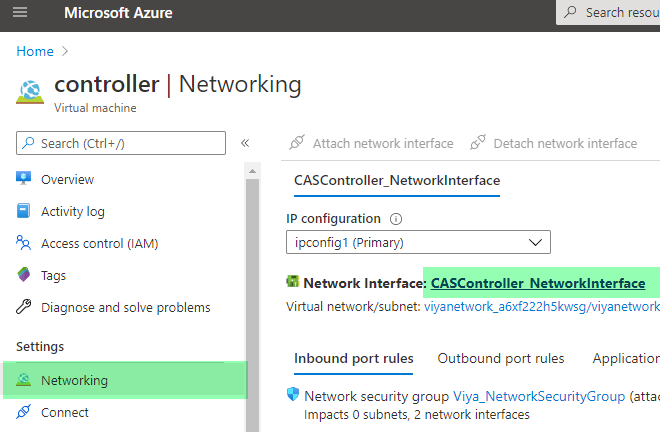 CASController network interface