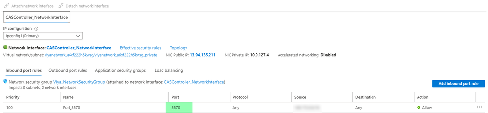 Add port and source IP range