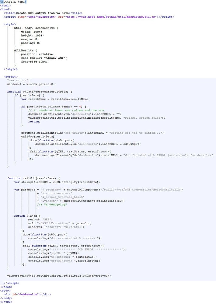 Picture 10- Data-Driven Content (form) code for HelloSmallWorld example