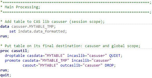 Picture 2- Saving output table to CAS