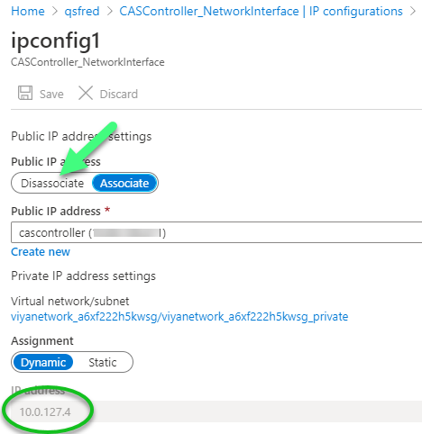 Disassociate Public IP address