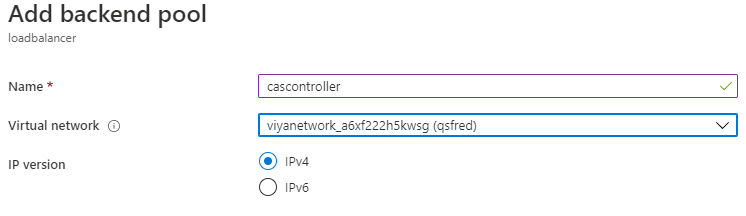 Add backend pool configuration