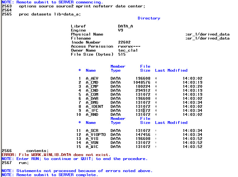 Why there is error: WORK.WINLIB .data does not exist? - SAS Support ...