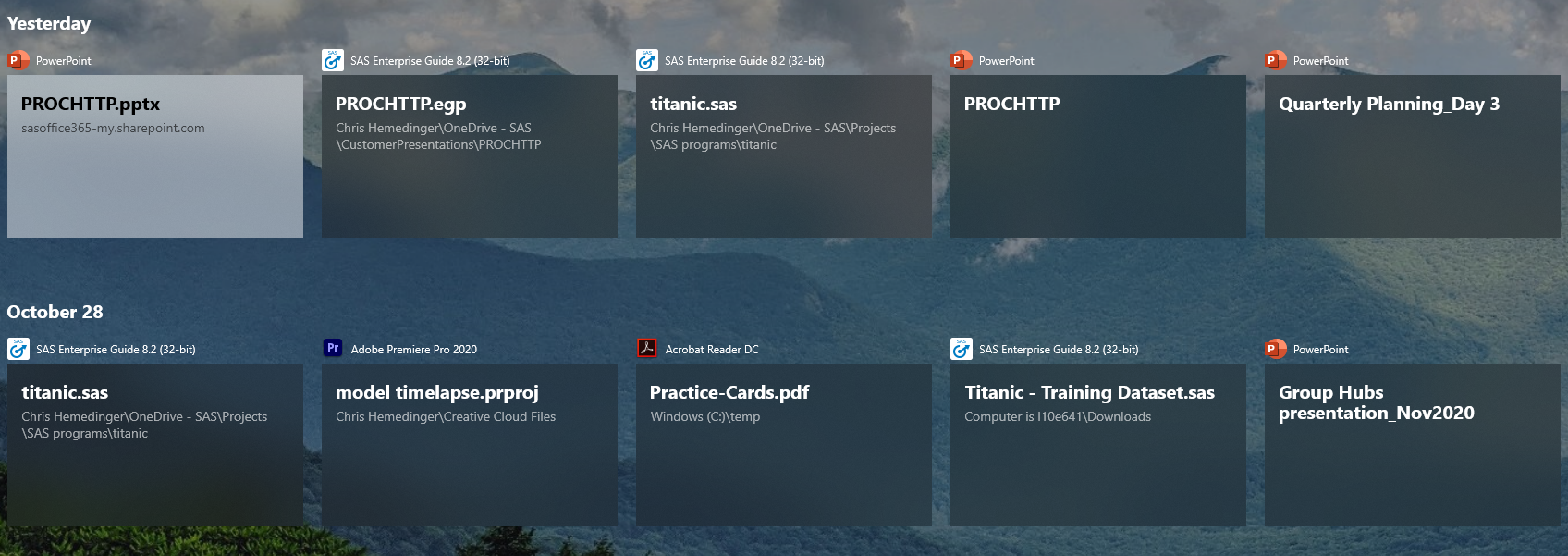 SAS EG on Windows Timeline - SAS Support Communities