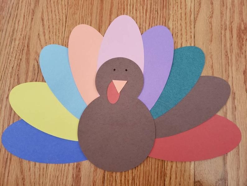 A Real Construction Paper Thanksgiving Turkey