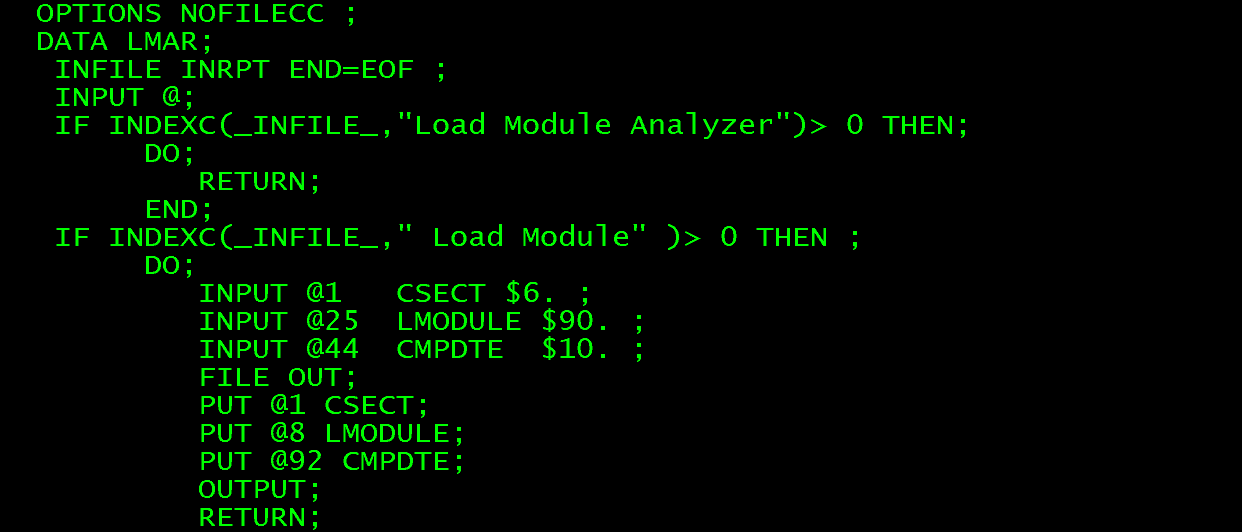 Solved Reading mainframe print and searching for specific infomation