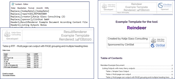 Figure 12: Example for Reindeer - Render SAS Results