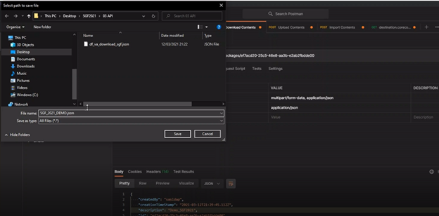 Figure 5: Saving response