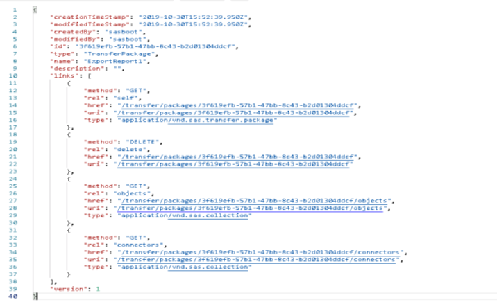 Figure 8: Response of the upload POST call