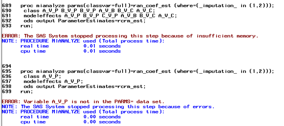 Solved Using Proc Mianalyze With Dataset From An Proc Mix Sas Support Communities