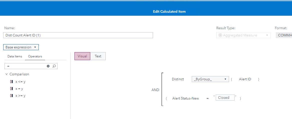 Solved: SAS Visual Analytics Edit - Calculated Data With Condition ...