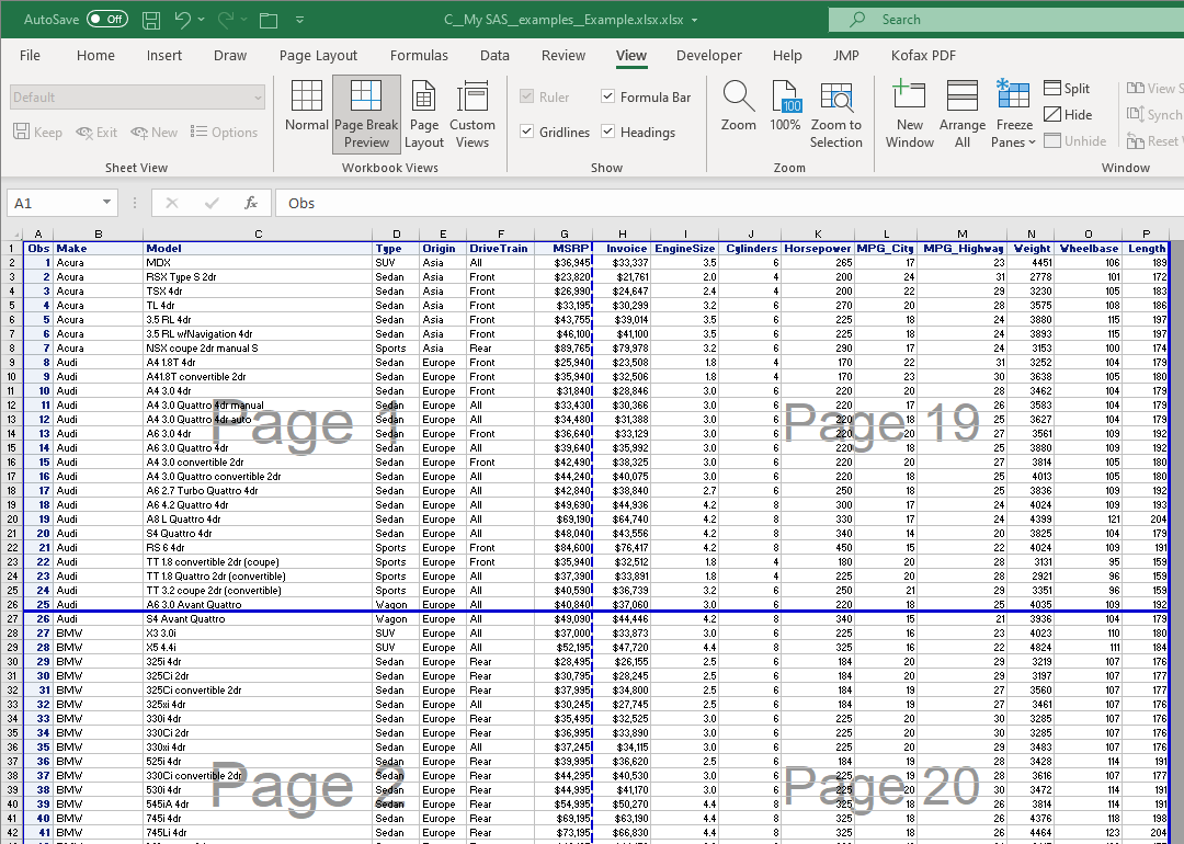 Sas Ods Excel Sheet Name Length